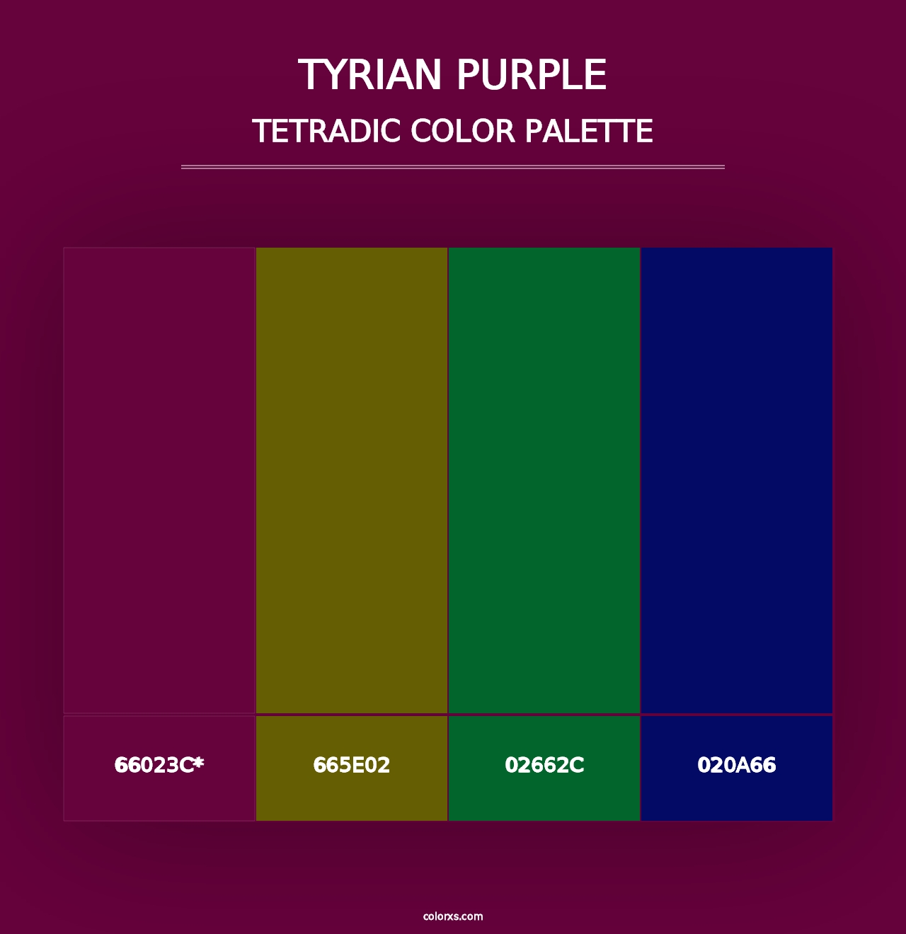 Tyrian Purple - Tetradic Color Palette