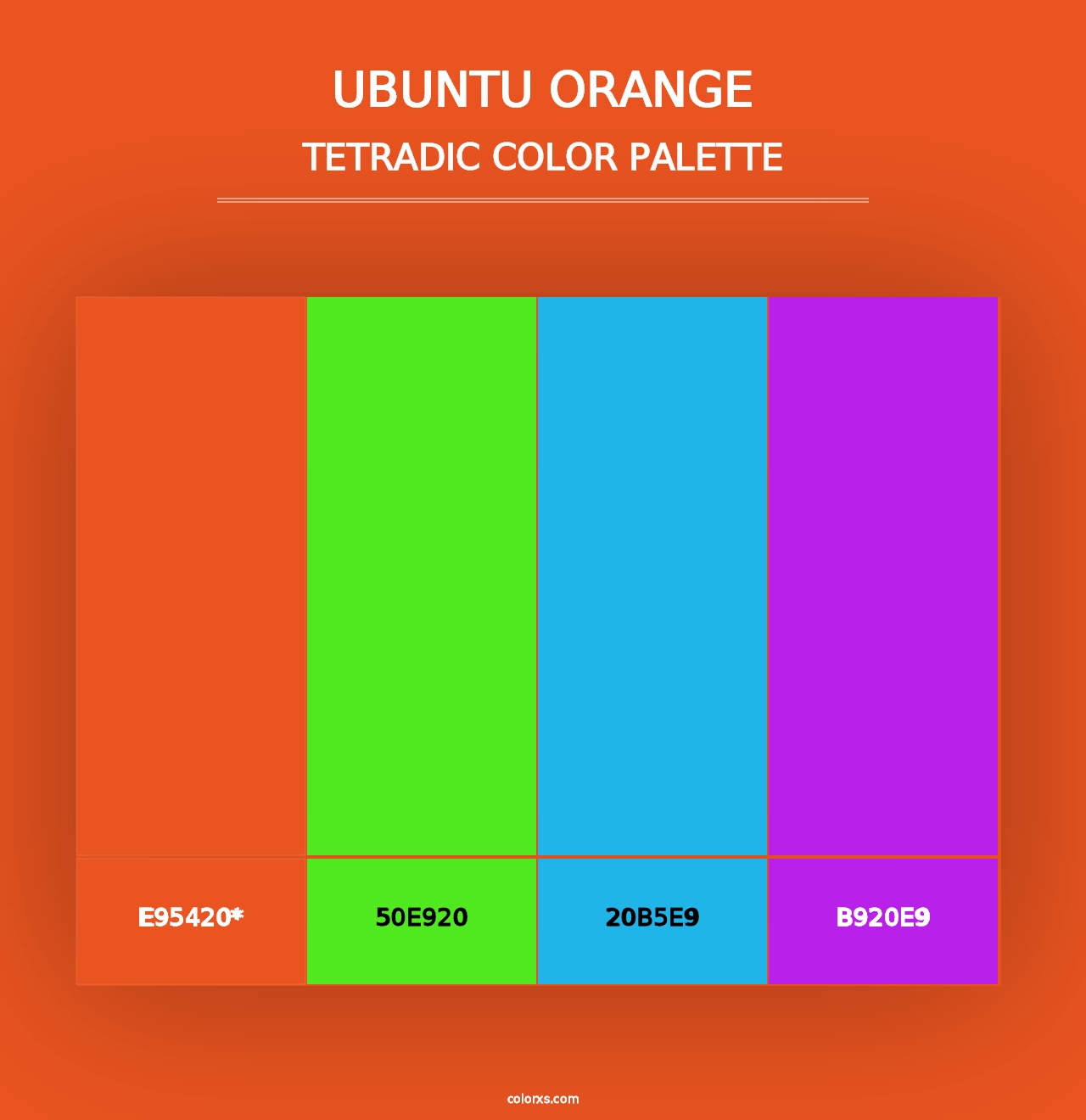 Ubuntu Orange - Tetradic Color Palette