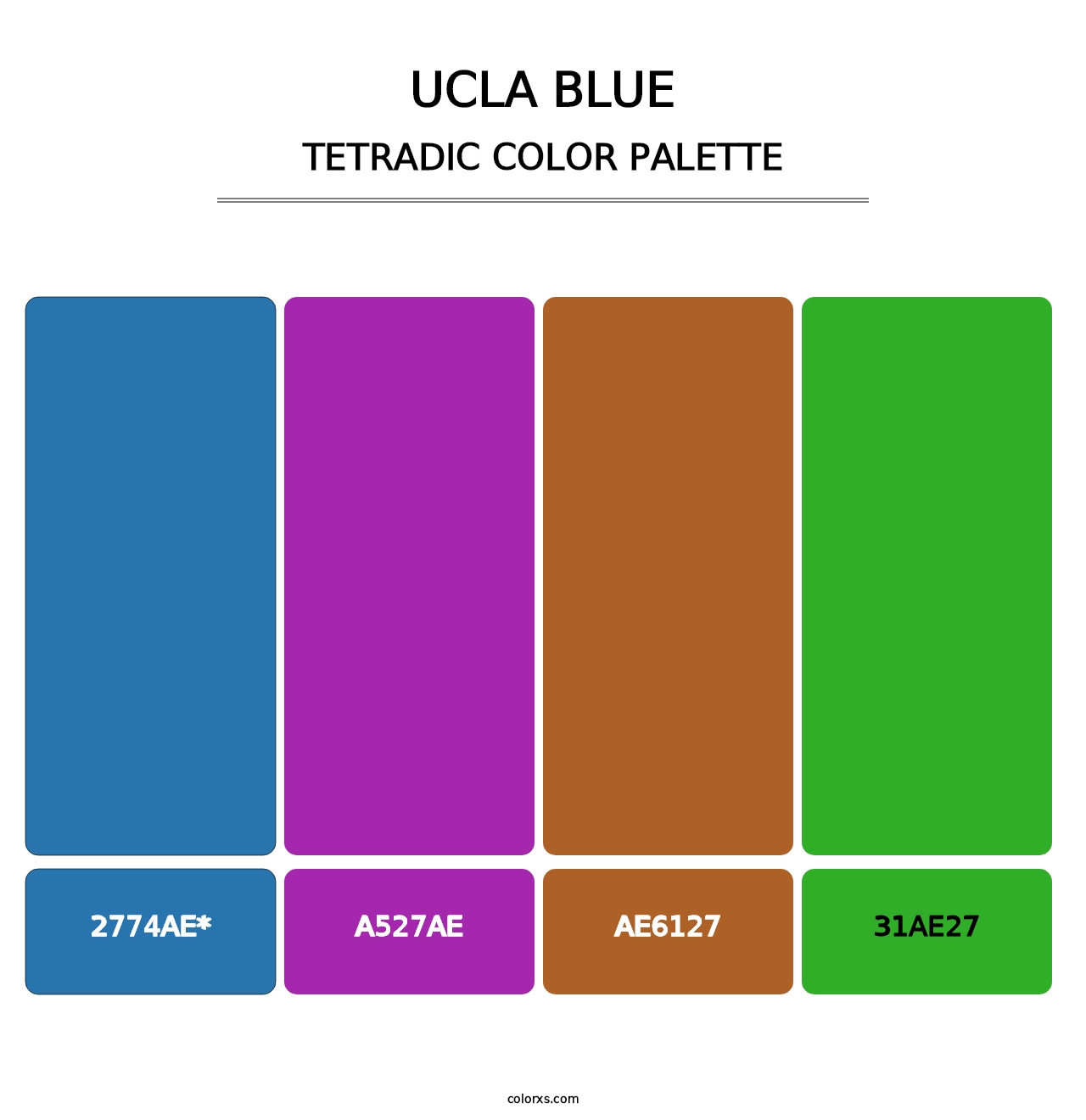 UCLA Blue - Tetradic Color Palette