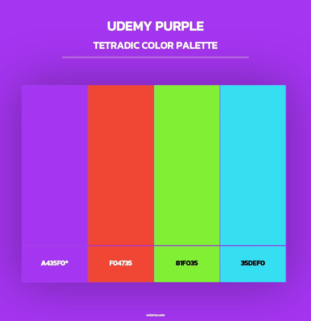 Udemy Purple - Tetradic Color Palette