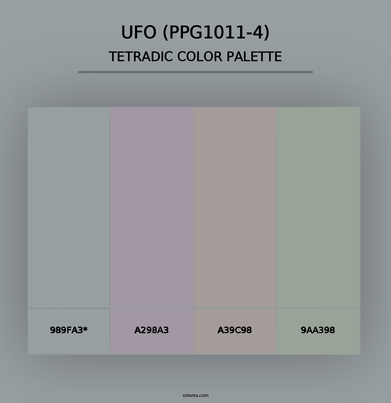 UFO (PPG1011-4) - Tetradic Color Palette