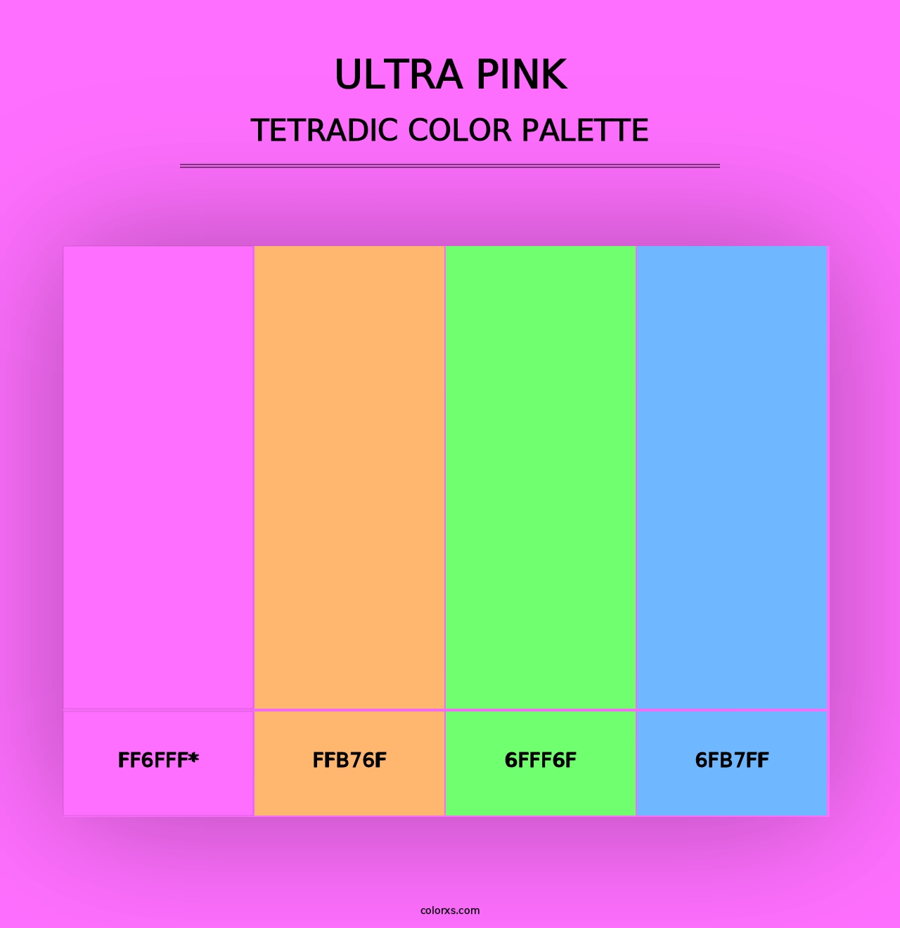 Ultra Pink - Tetradic Color Palette