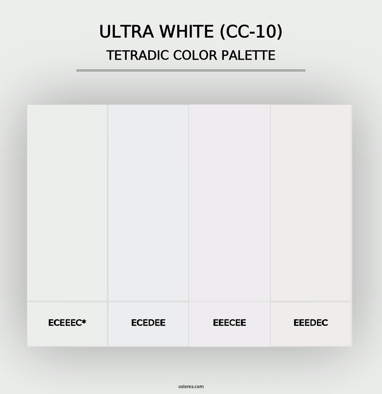 Ultra White (CC-10) - Tetradic Color Palette