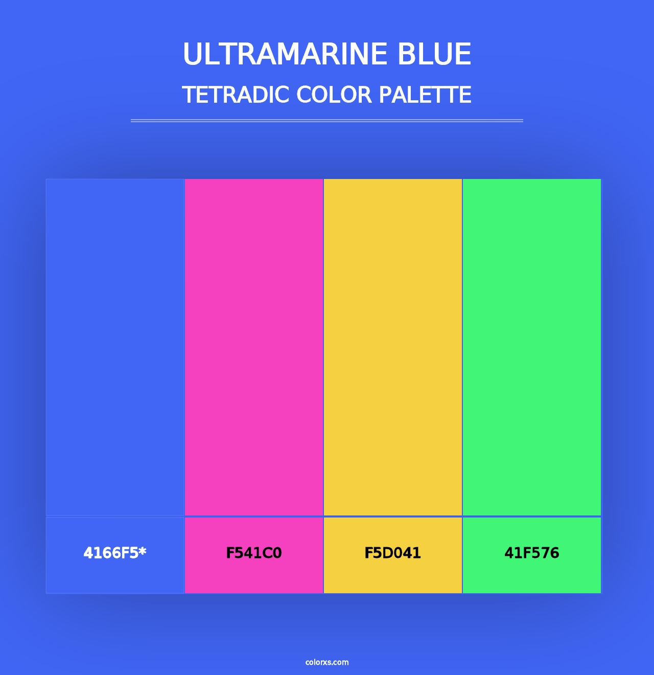 Ultramarine Blue - Tetradic Color Palette