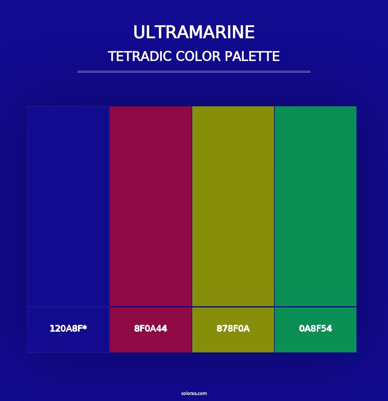 Ultramarine - Tetradic Color Palette