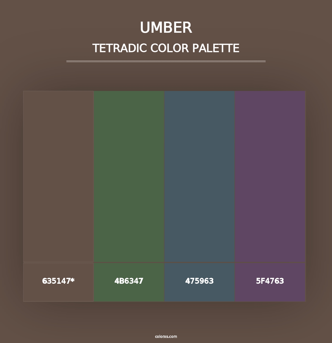 Umber - Tetradic Color Palette