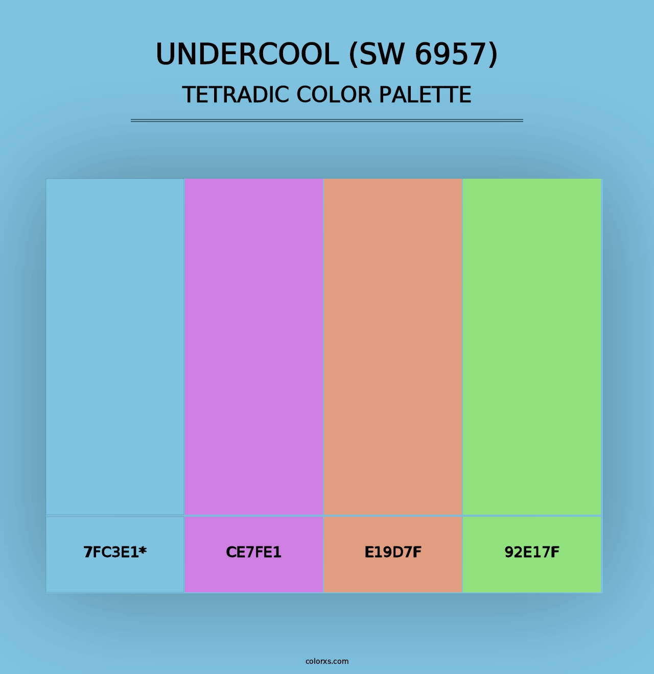 Undercool (SW 6957) - Tetradic Color Palette