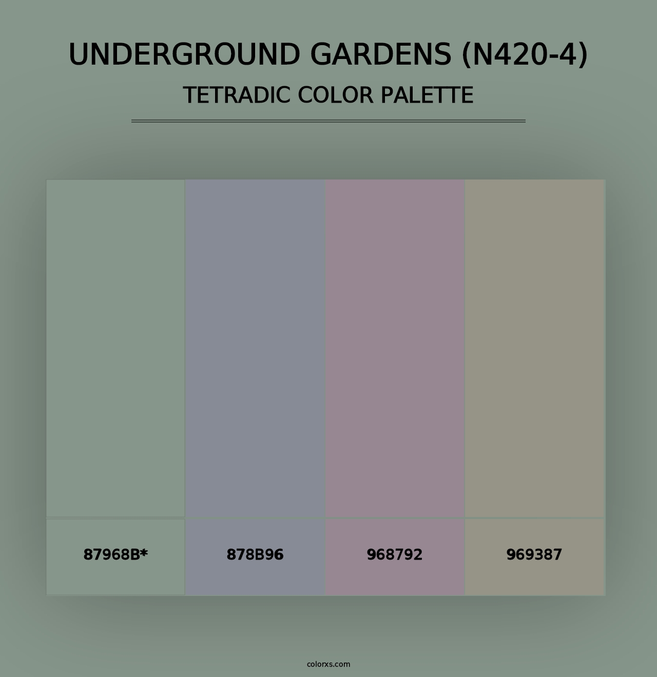 Underground Gardens (N420-4) - Tetradic Color Palette