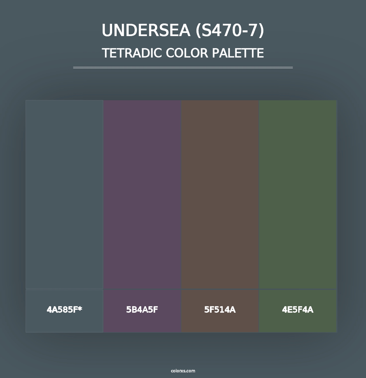 Undersea (S470-7) - Tetradic Color Palette