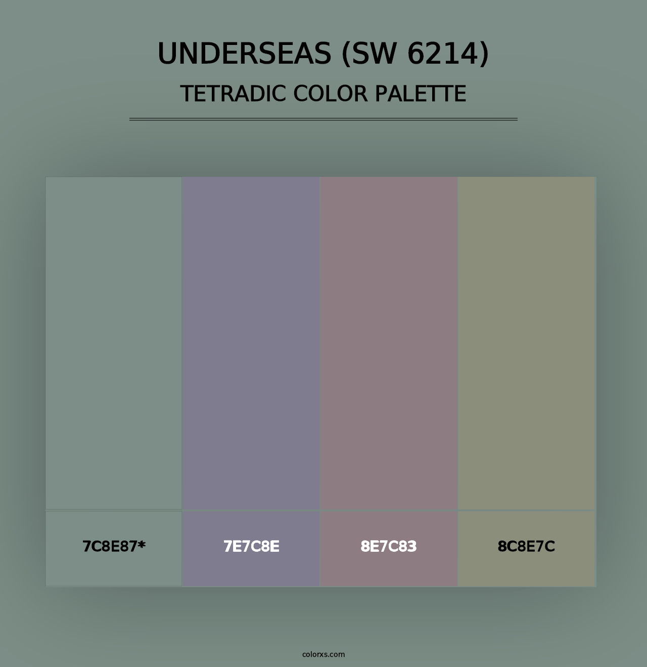 Underseas (SW 6214) - Tetradic Color Palette