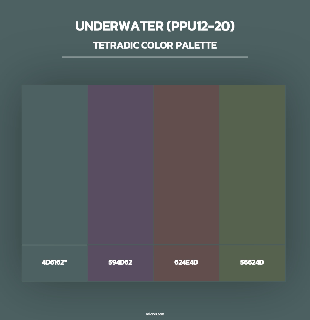 Underwater (PPU12-20) - Tetradic Color Palette