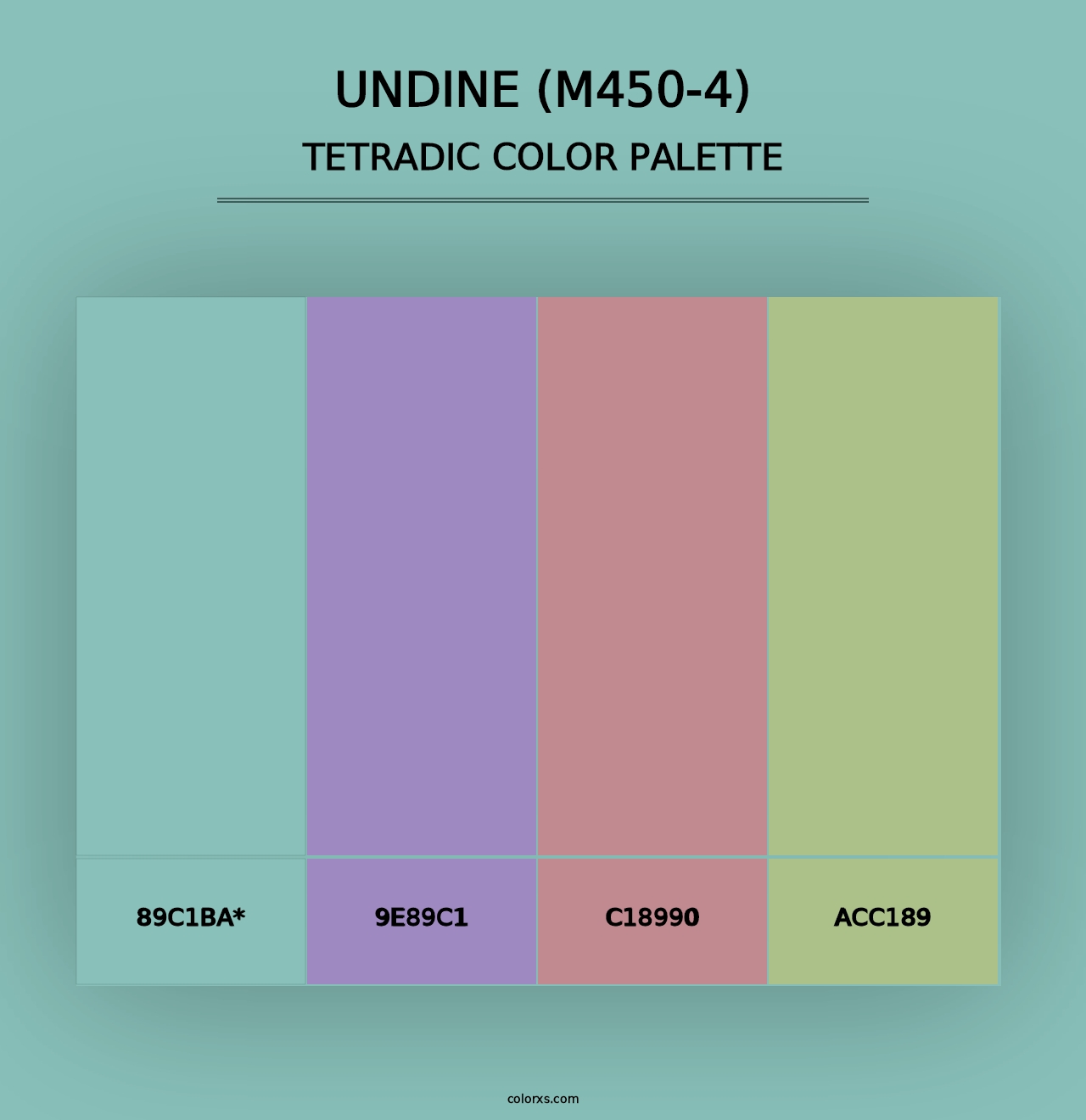 Undine (M450-4) - Tetradic Color Palette