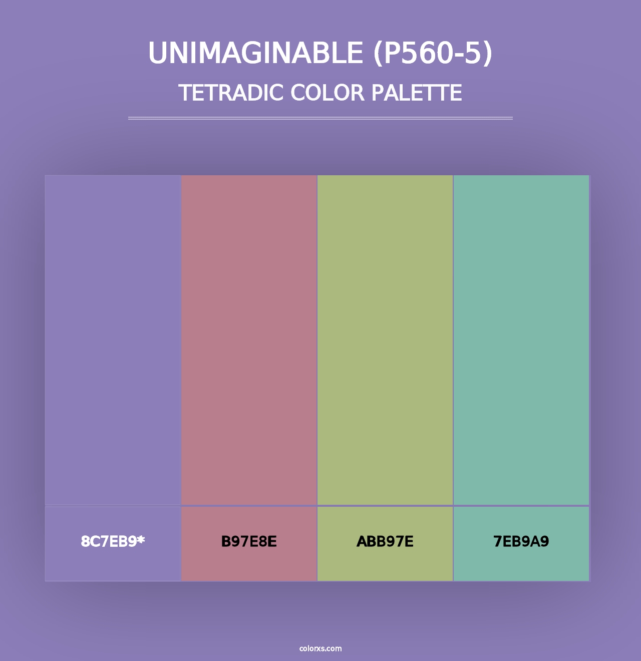 Unimaginable (P560-5) - Tetradic Color Palette