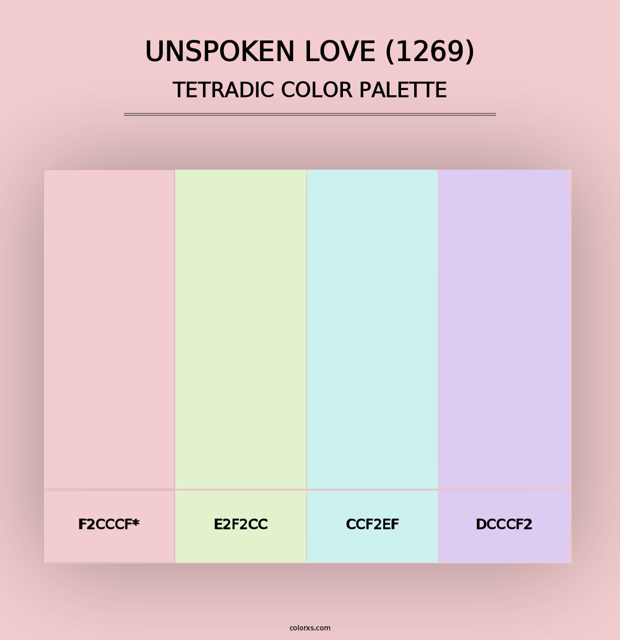 Unspoken Love (1269) - Tetradic Color Palette