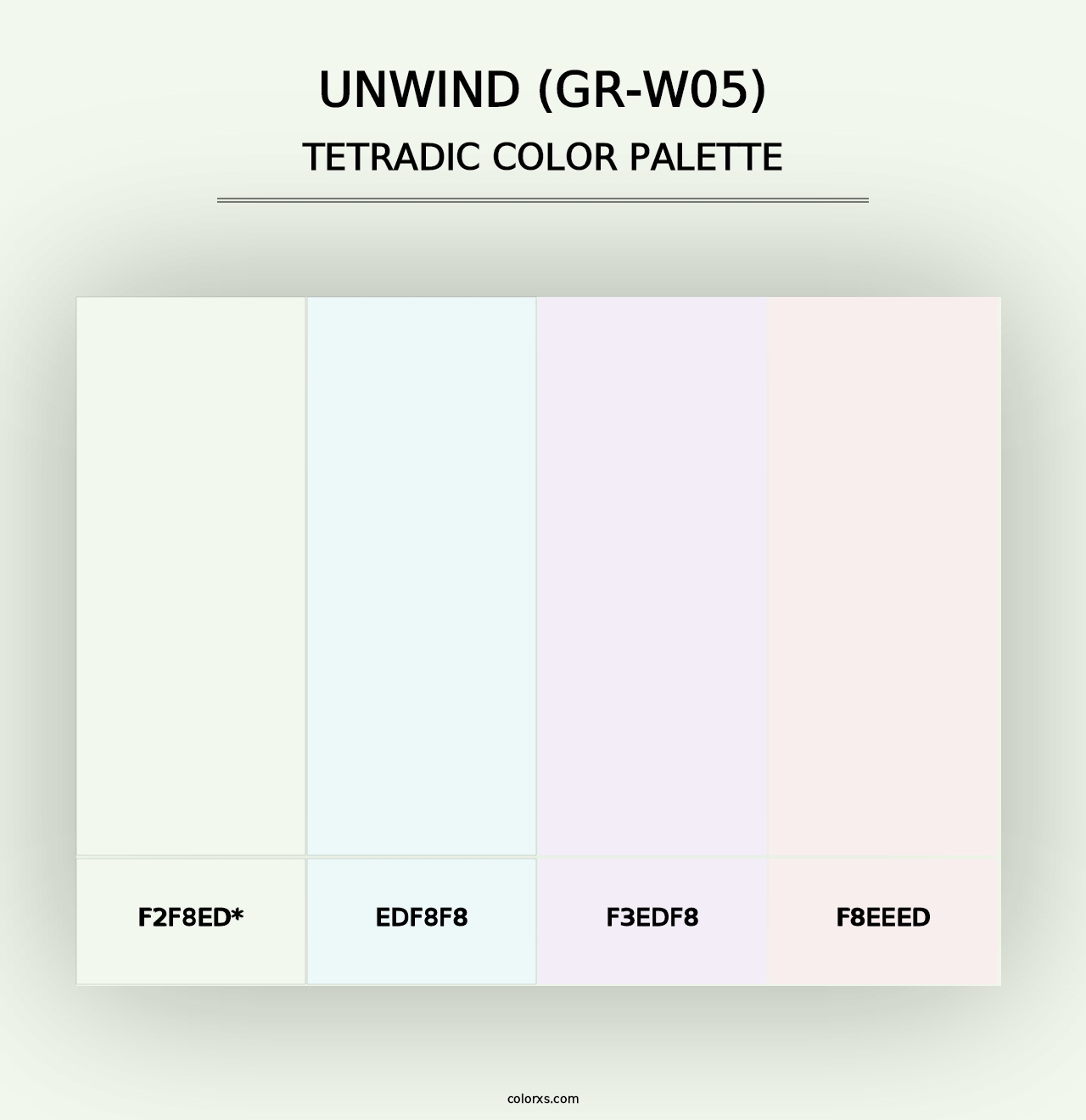 Unwind (GR-W05) - Tetradic Color Palette