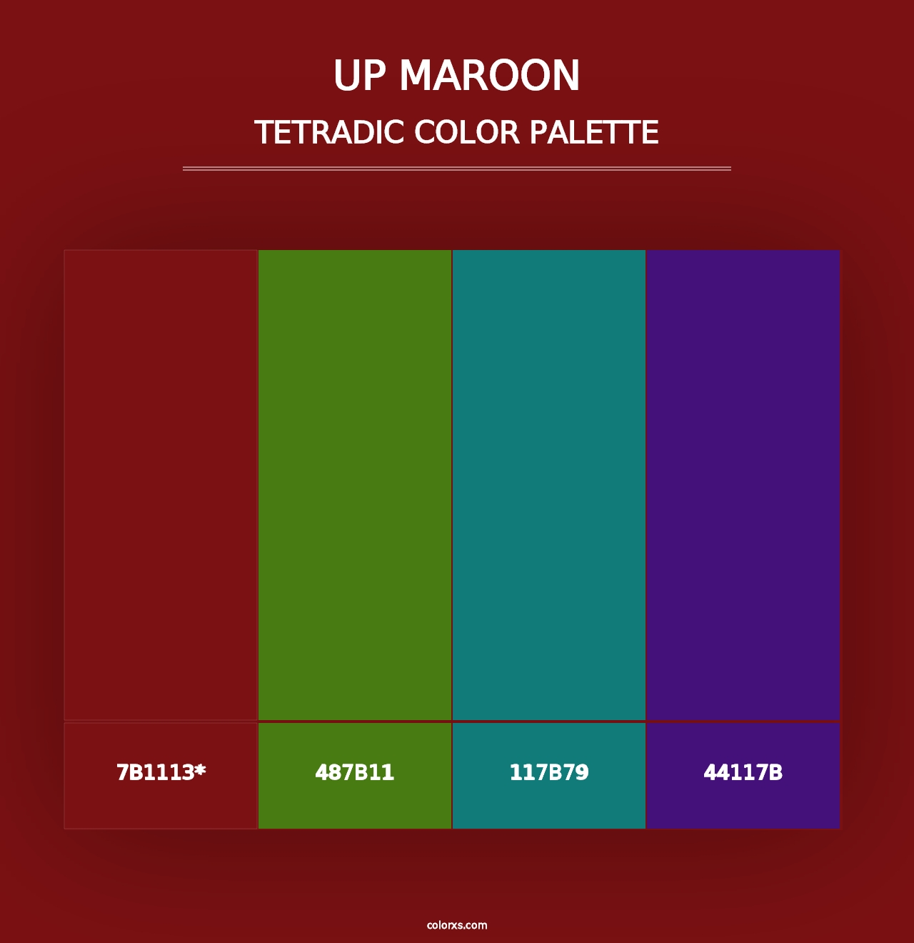 UP Maroon - Tetradic Color Palette