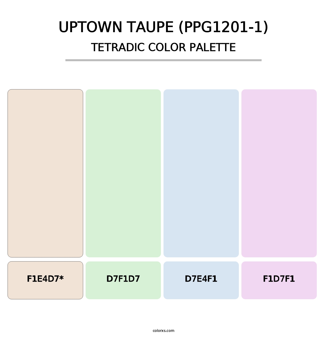 Uptown Taupe (PPG1201-1) - Tetradic Color Palette