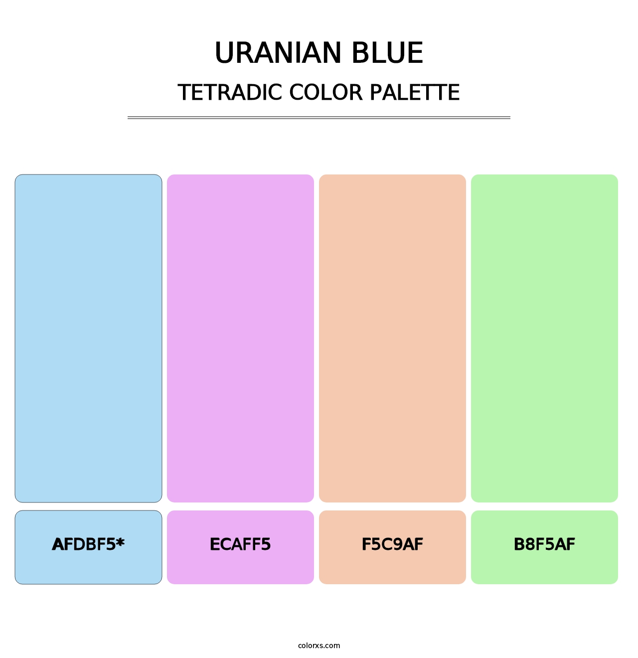 Uranian Blue - Tetradic Color Palette