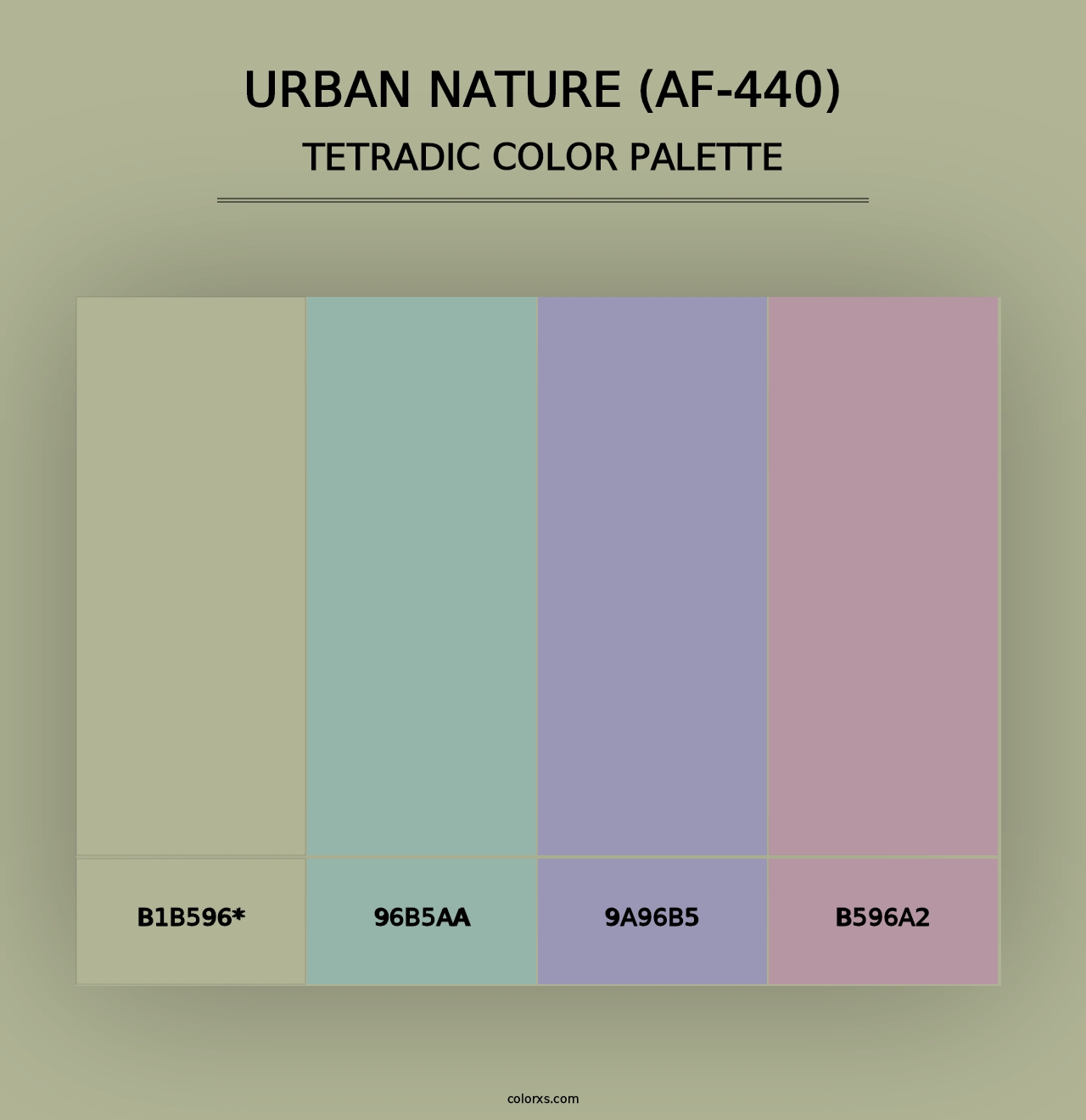 Urban Nature (AF-440) - Tetradic Color Palette