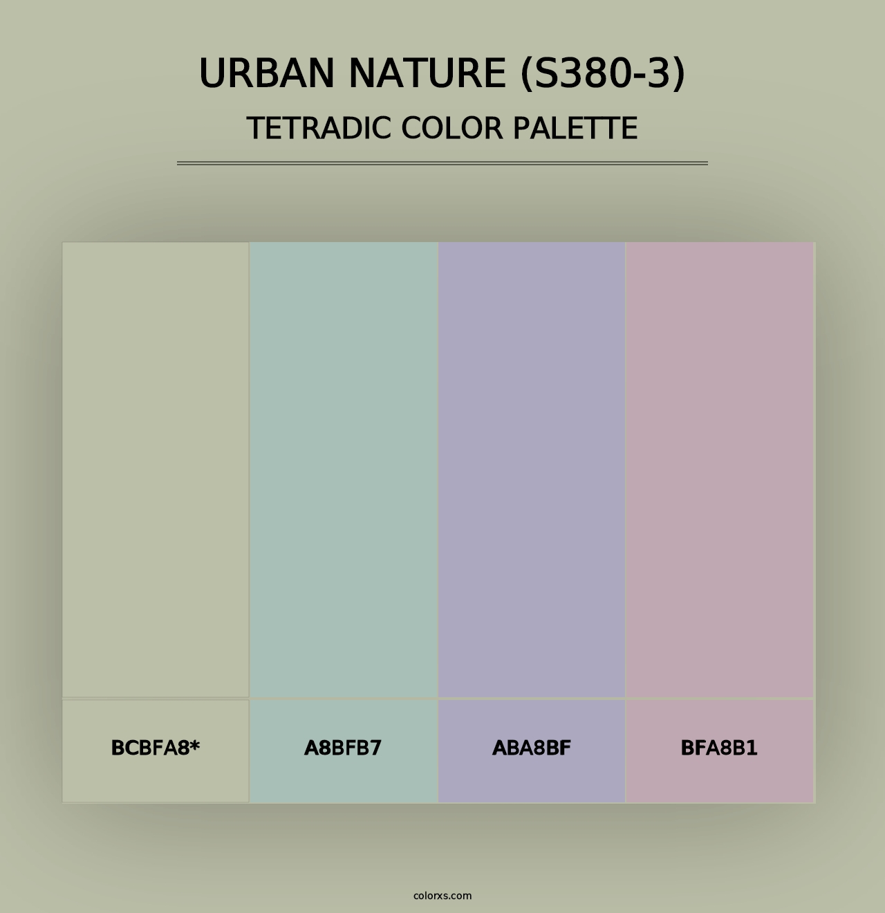 Urban Nature (S380-3) - Tetradic Color Palette