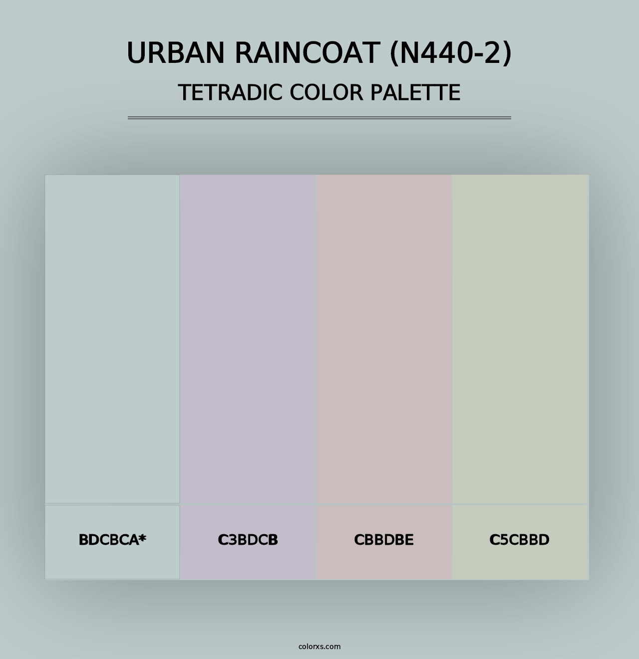 Urban Raincoat (N440-2) - Tetradic Color Palette