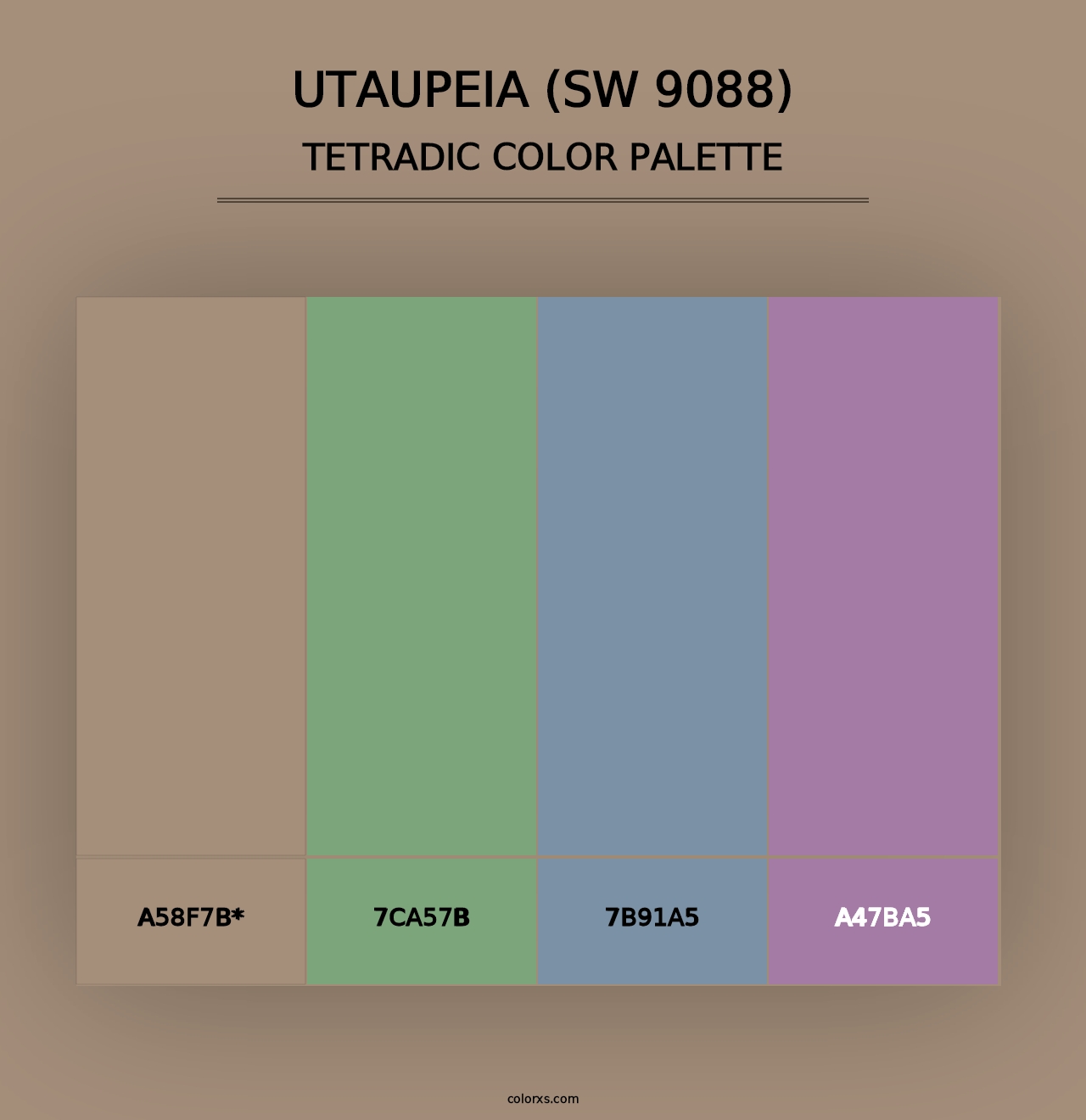 Utaupeia (SW 9088) - Tetradic Color Palette