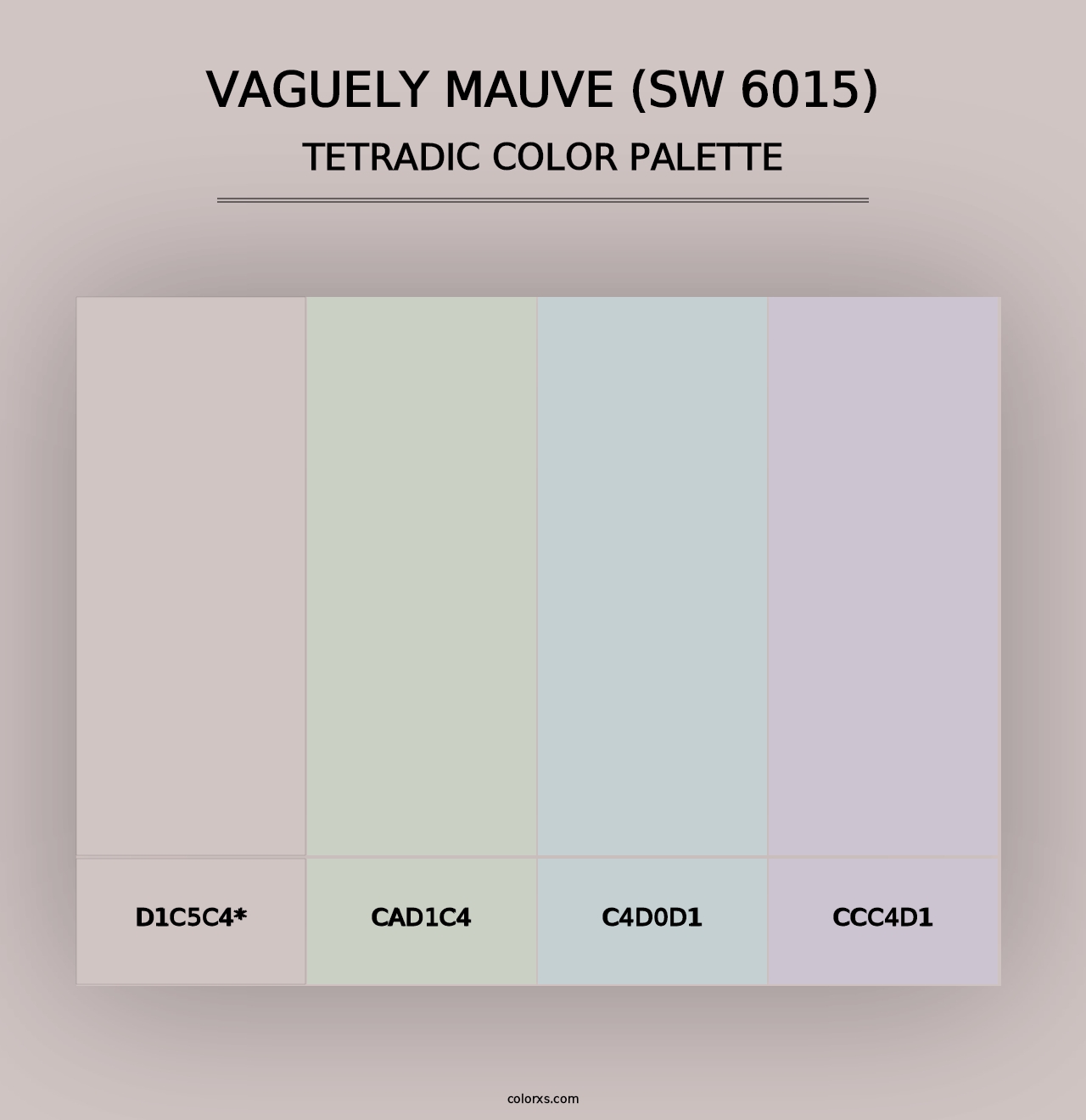 Vaguely Mauve (SW 6015) - Tetradic Color Palette