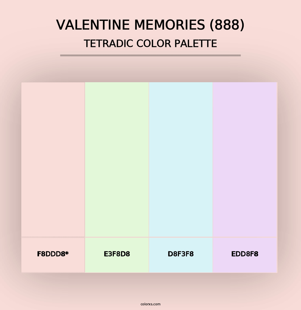 Valentine Memories (888) - Tetradic Color Palette