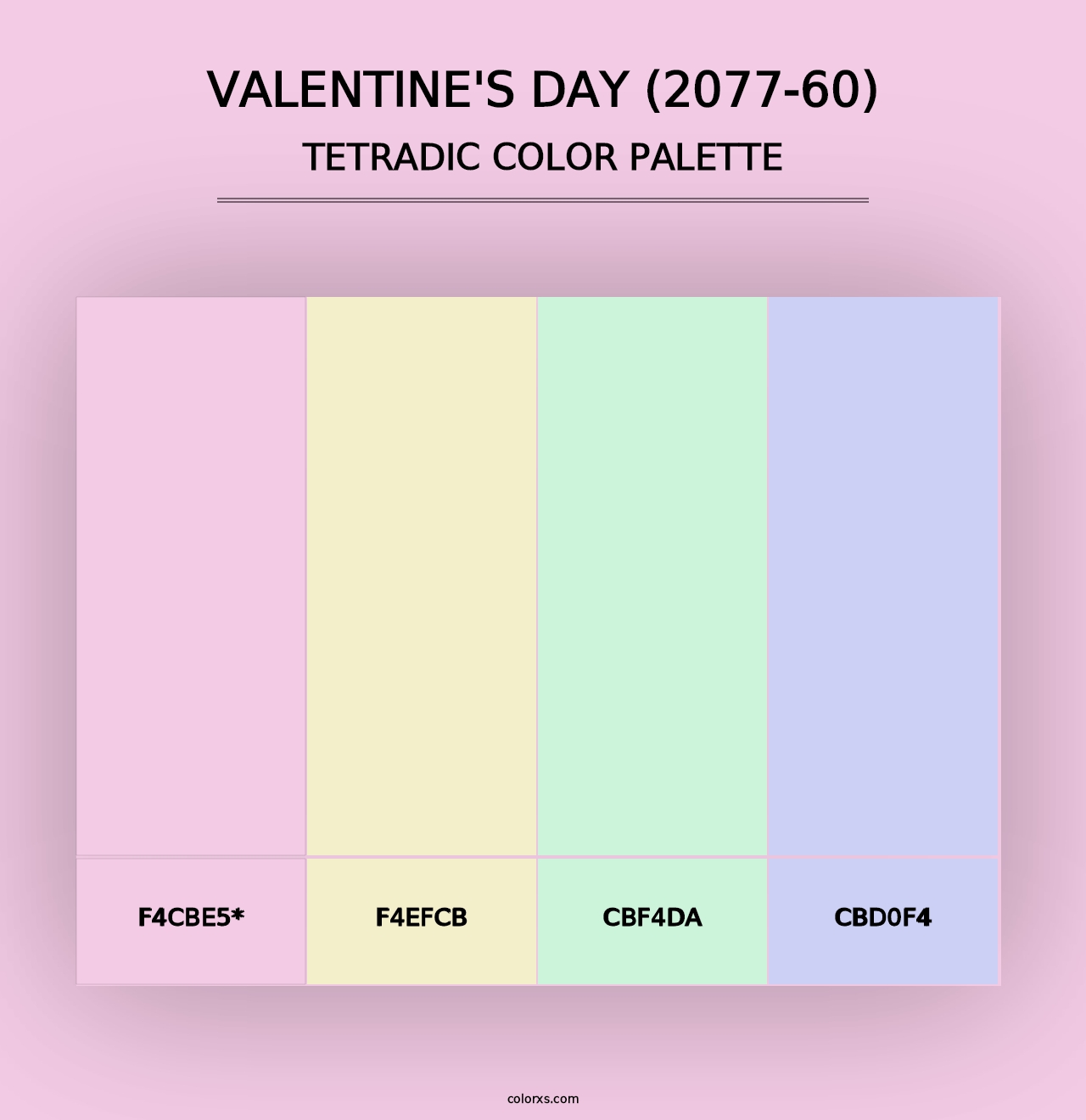 Valentine's Day (2077-60) - Tetradic Color Palette