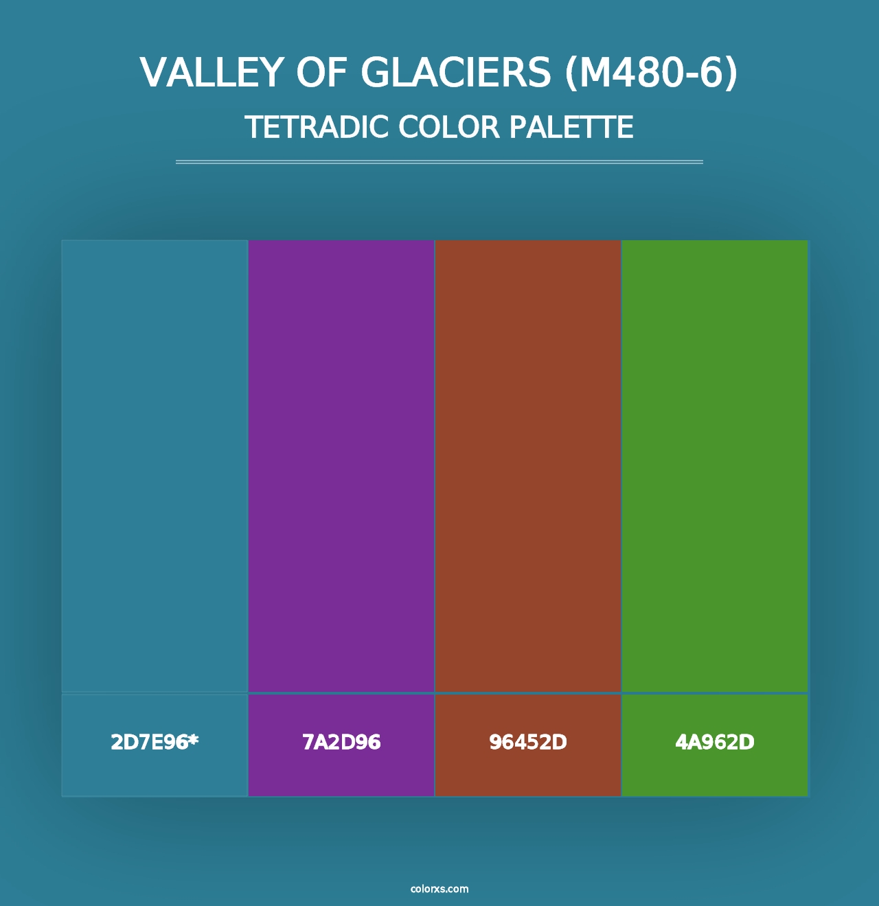 Valley Of Glaciers (M480-6) - Tetradic Color Palette