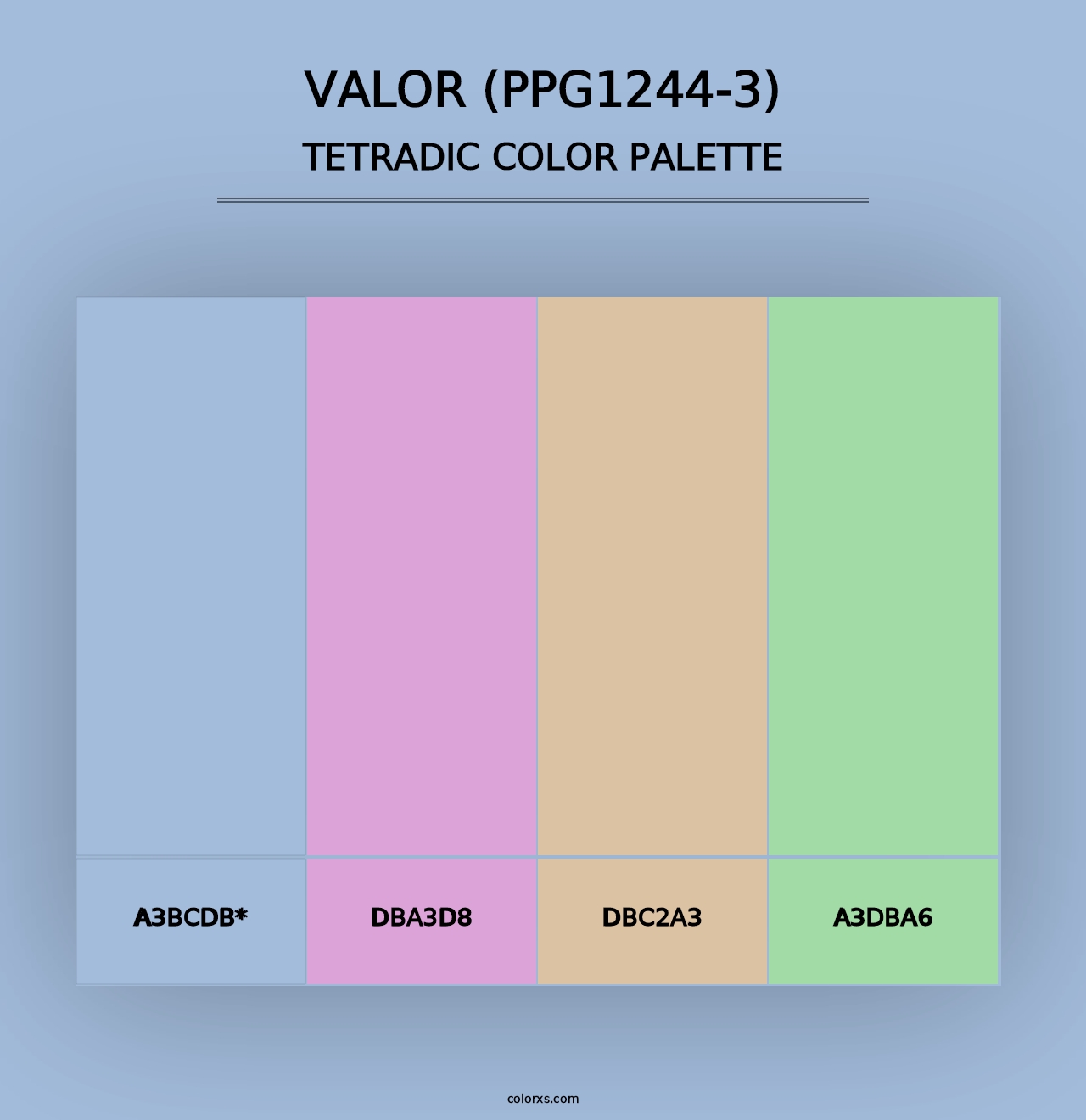 Valor (PPG1244-3) - Tetradic Color Palette