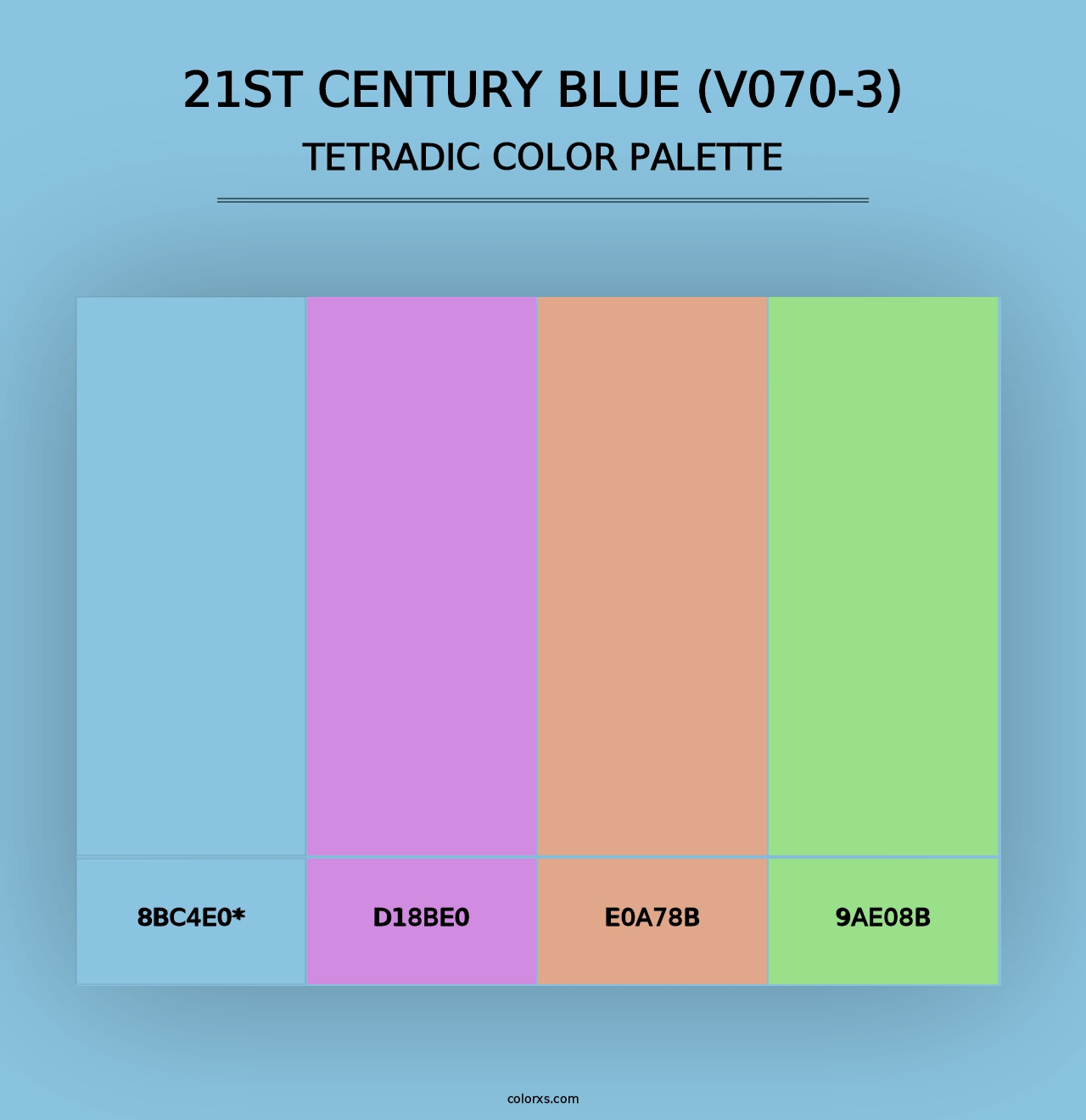 21st Century Blue (V070-3) - Tetradic Color Palette