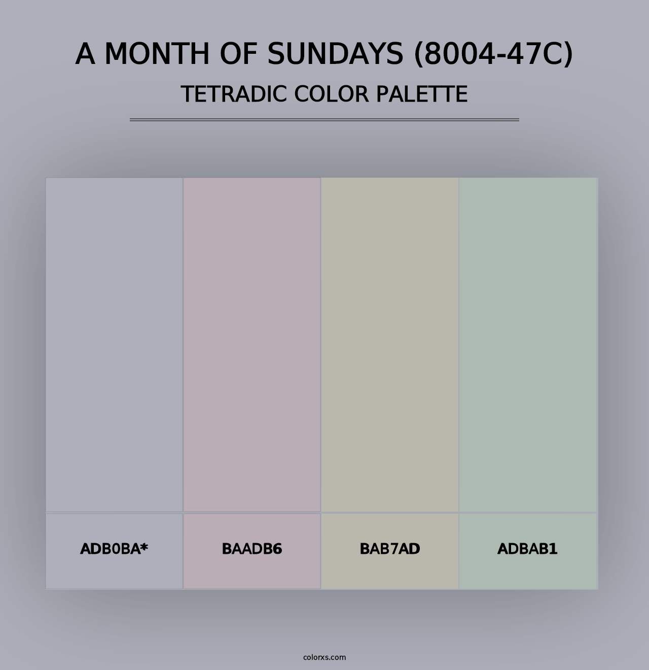 A Month of Sundays (8004-47C) - Tetradic Color Palette