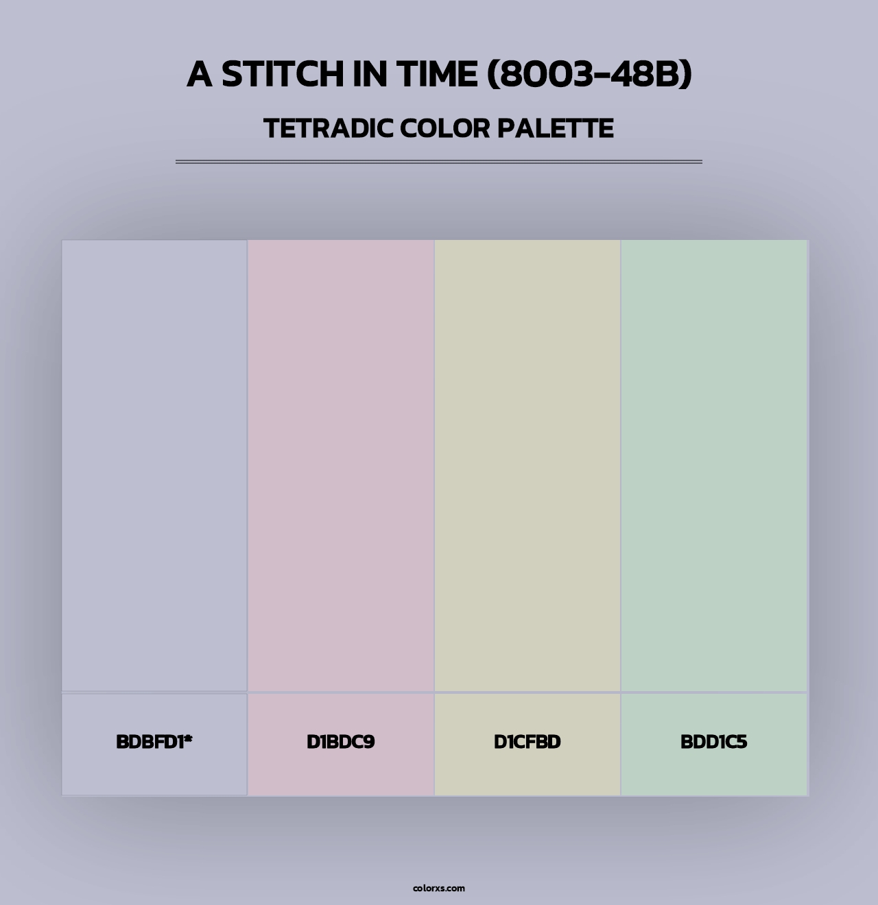 A Stitch in Time (8003-48B) - Tetradic Color Palette