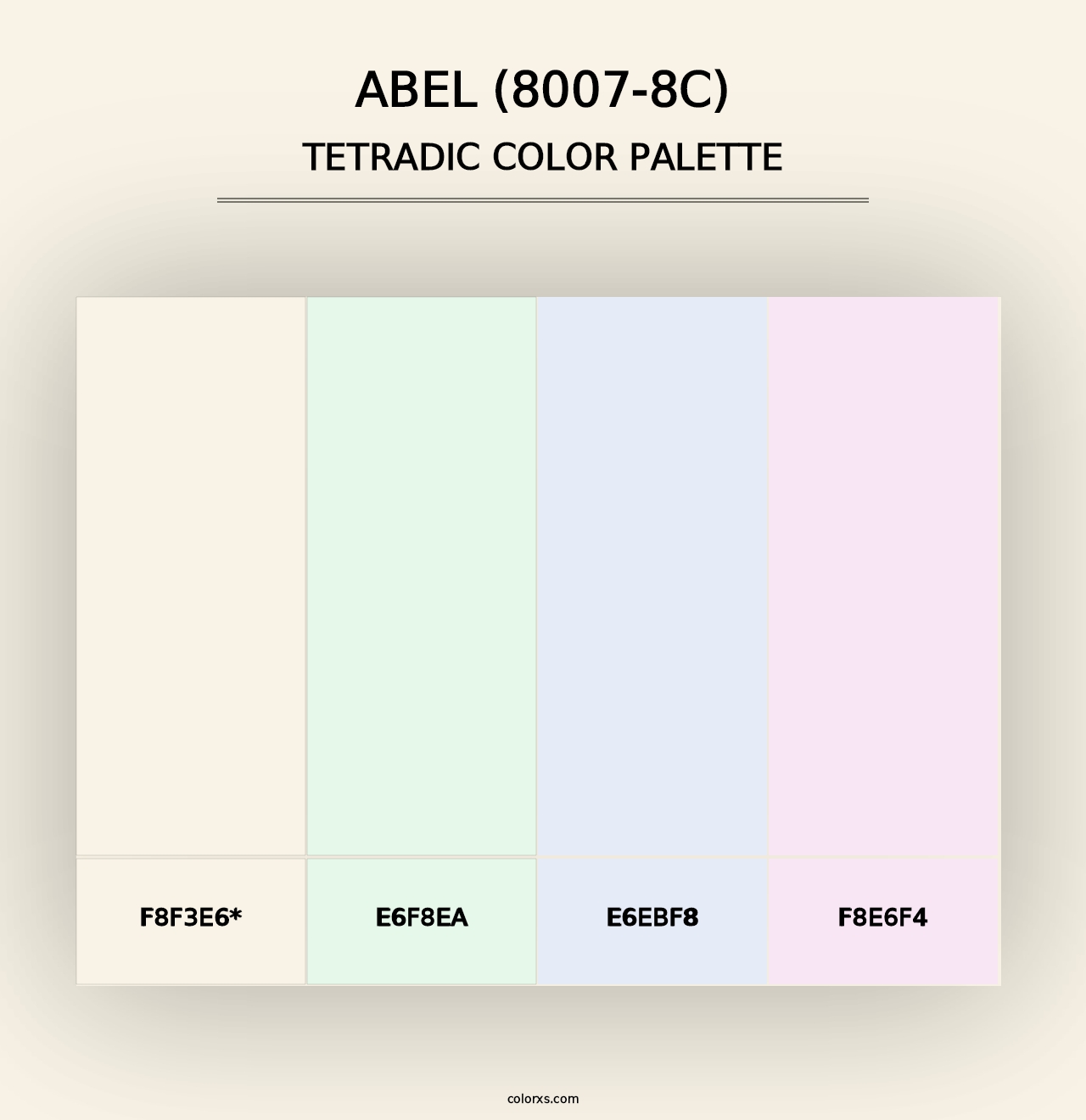 Abel (8007-8C) - Tetradic Color Palette