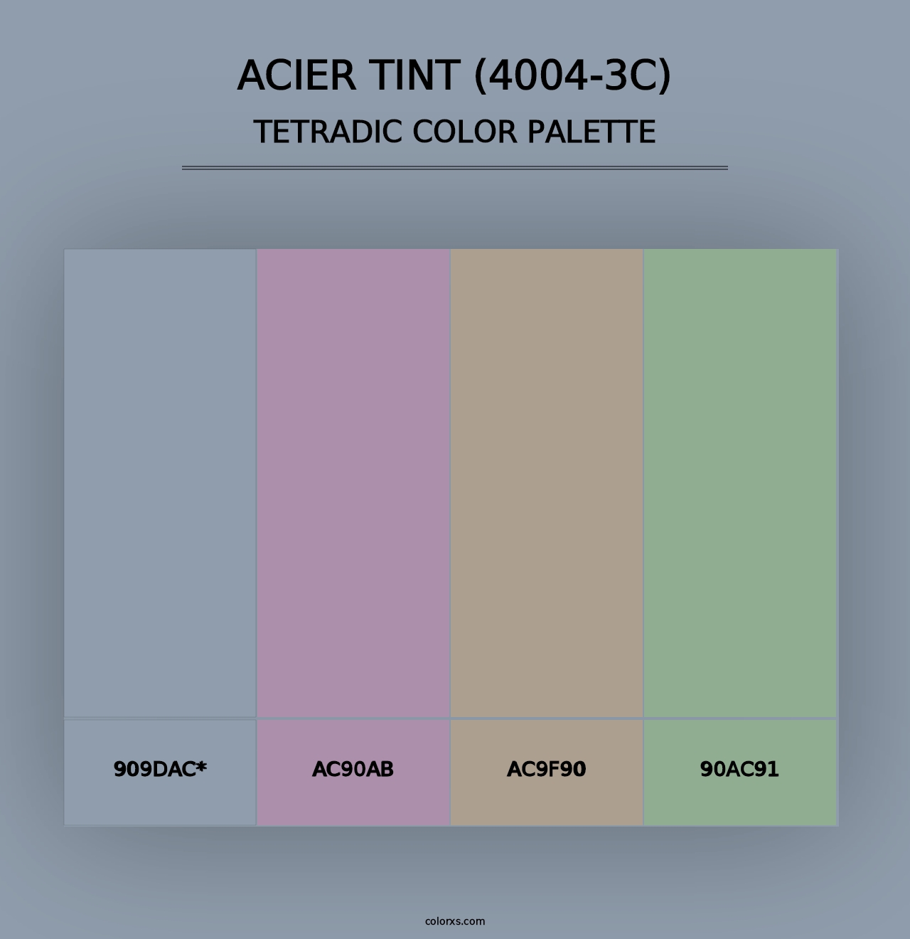 Acier Tint (4004-3C) - Tetradic Color Palette