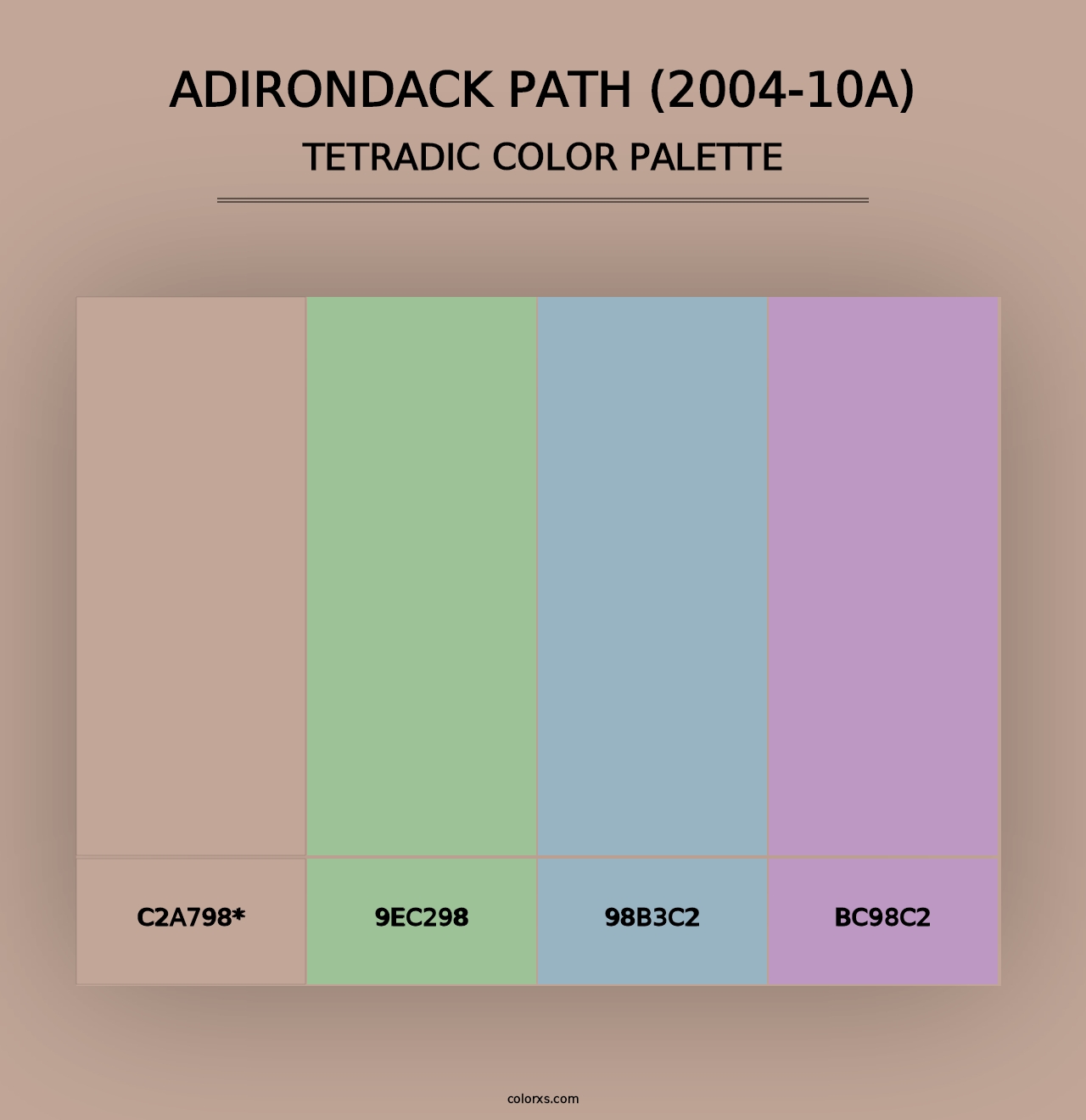 Adirondack Path (2004-10A) - Tetradic Color Palette