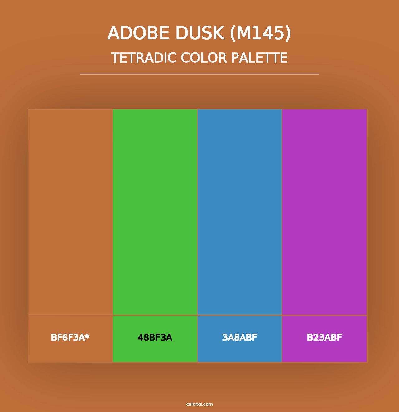 Adobe Dusk (M145) - Tetradic Color Palette