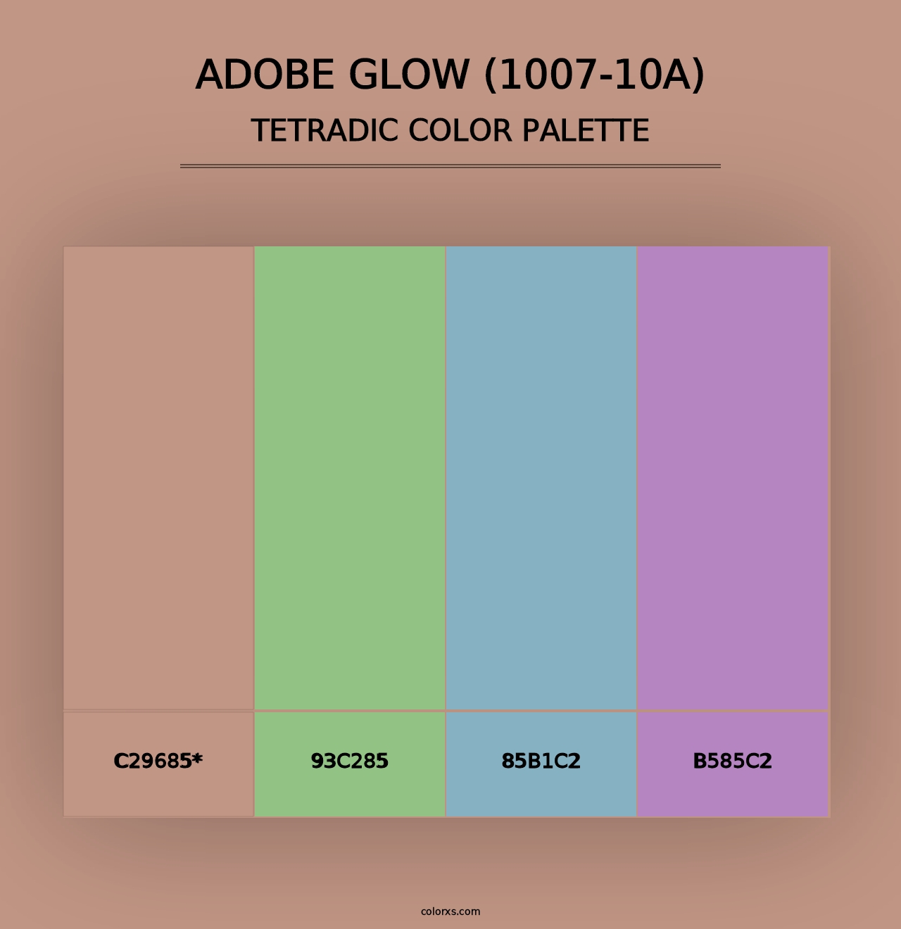 Adobe Glow (1007-10A) - Tetradic Color Palette