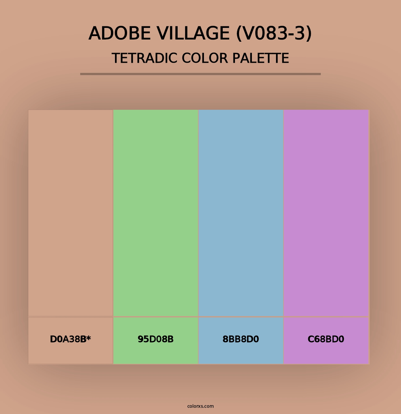 Adobe Village (V083-3) - Tetradic Color Palette