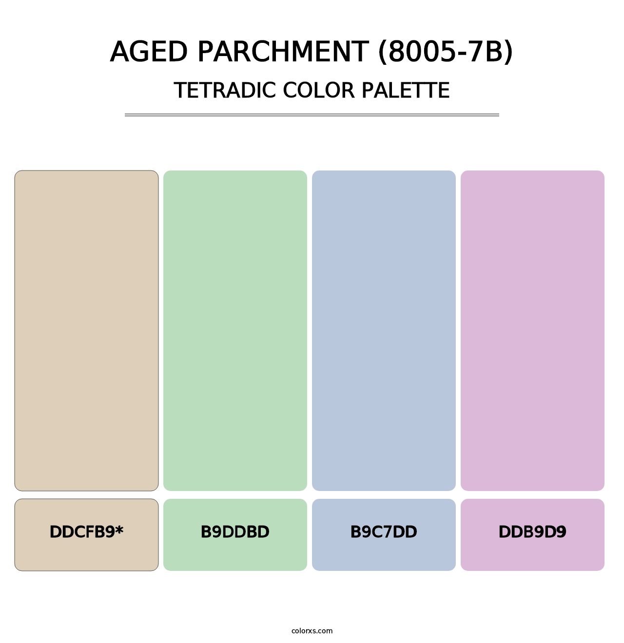 Aged Parchment (8005-7B) - Tetradic Color Palette