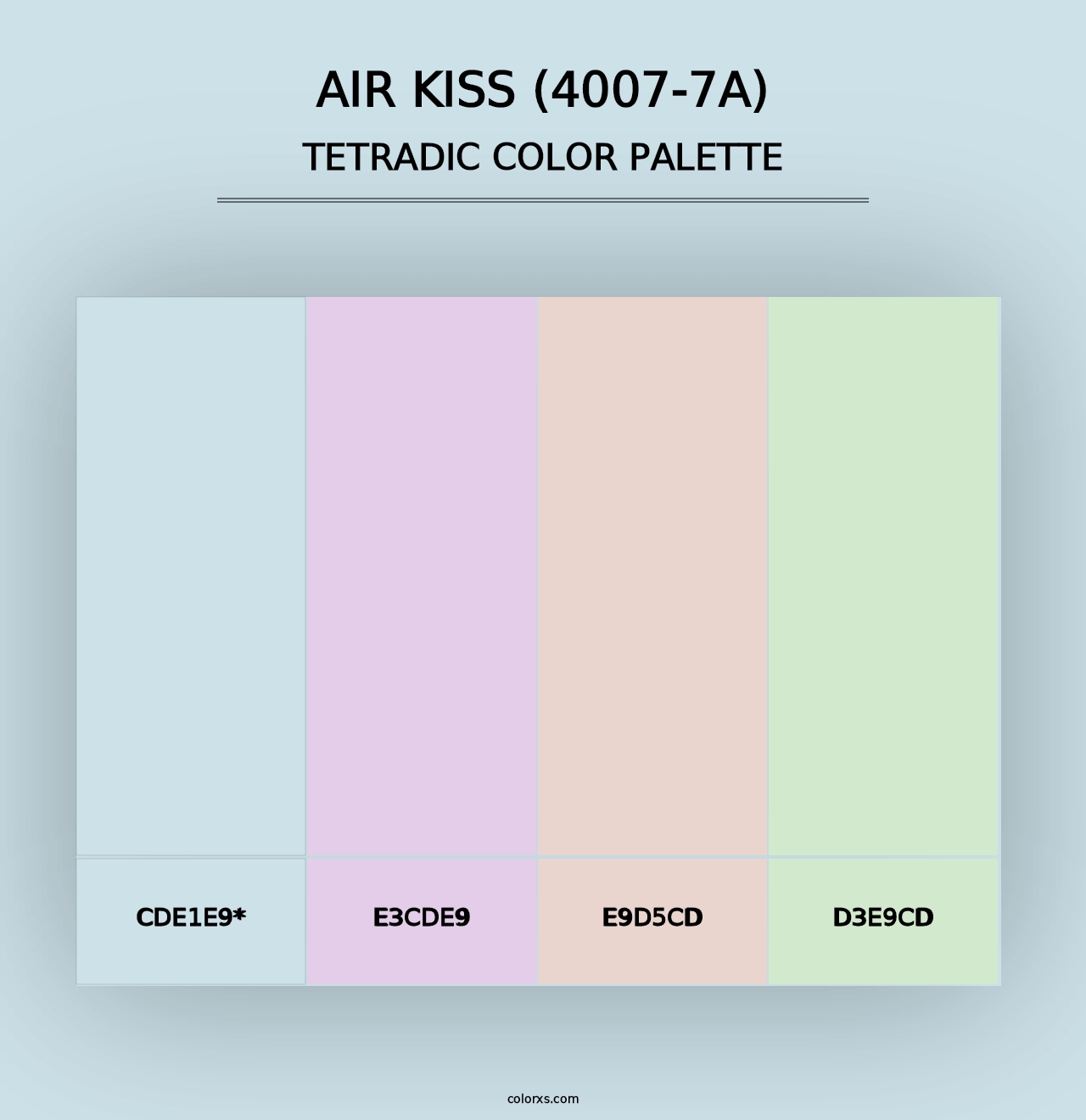 Air Kiss (4007-7A) - Tetradic Color Palette