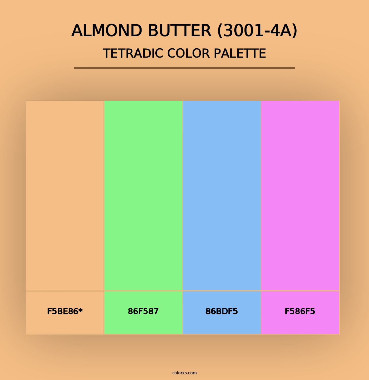 Almond Butter (3001-4A) - Tetradic Color Palette