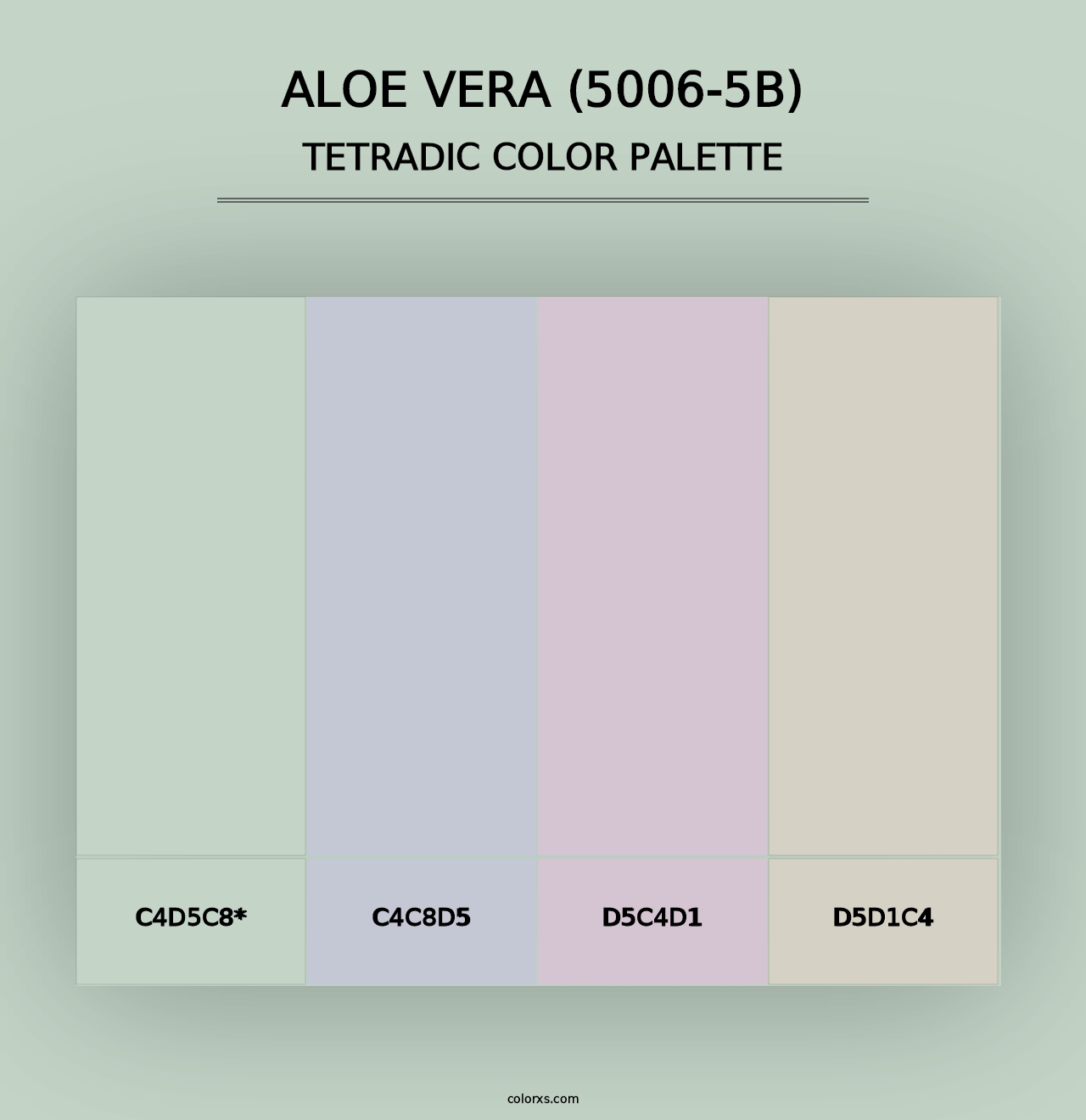 Aloe Vera (5006-5B) - Tetradic Color Palette