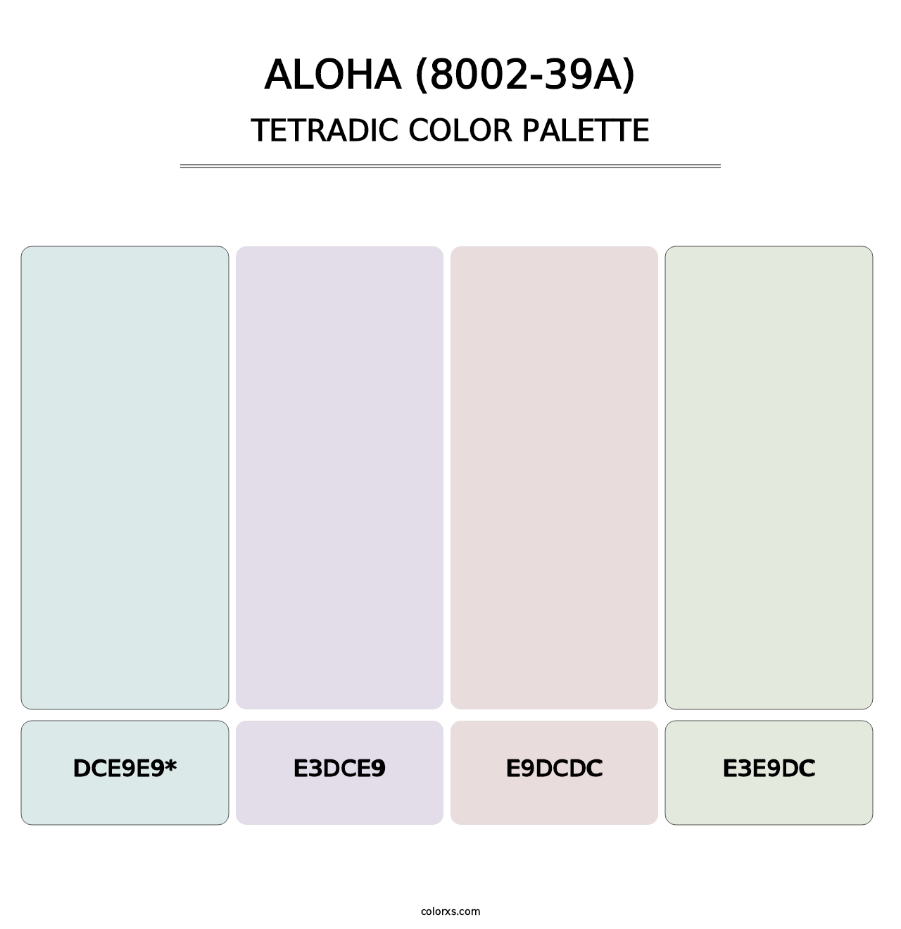 Aloha (8002-39A) - Tetradic Color Palette