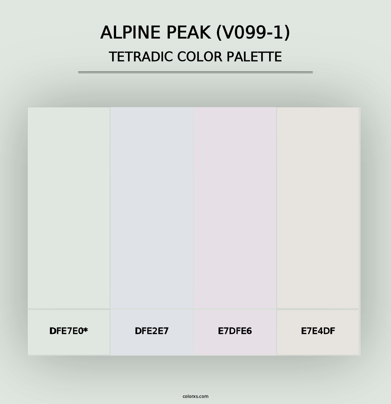 Alpine Peak (V099-1) - Tetradic Color Palette