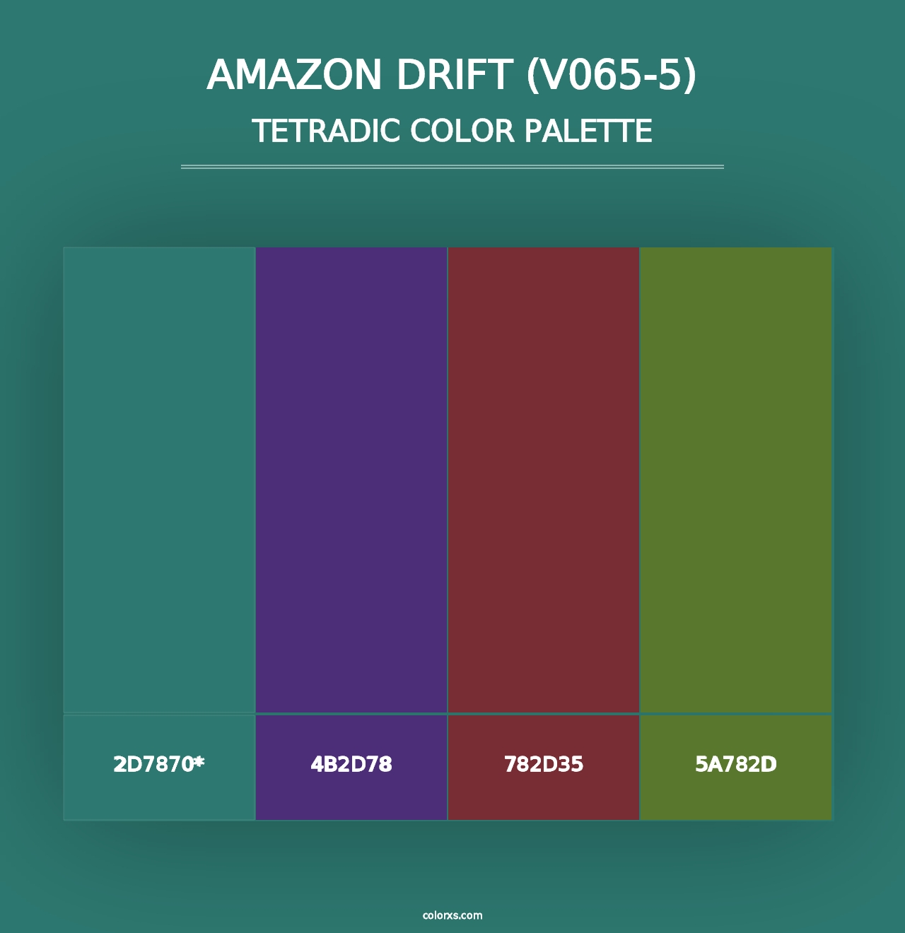 Amazon Drift (V065-5) - Tetradic Color Palette