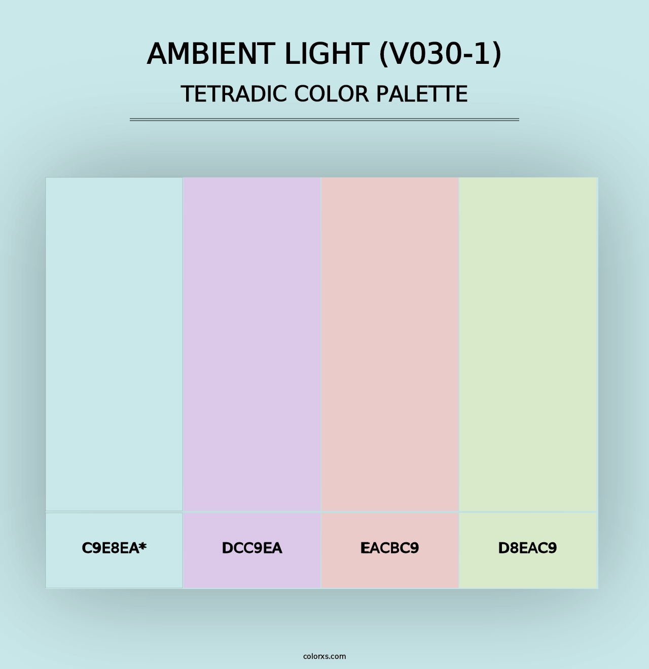 Ambient Light (V030-1) - Tetradic Color Palette