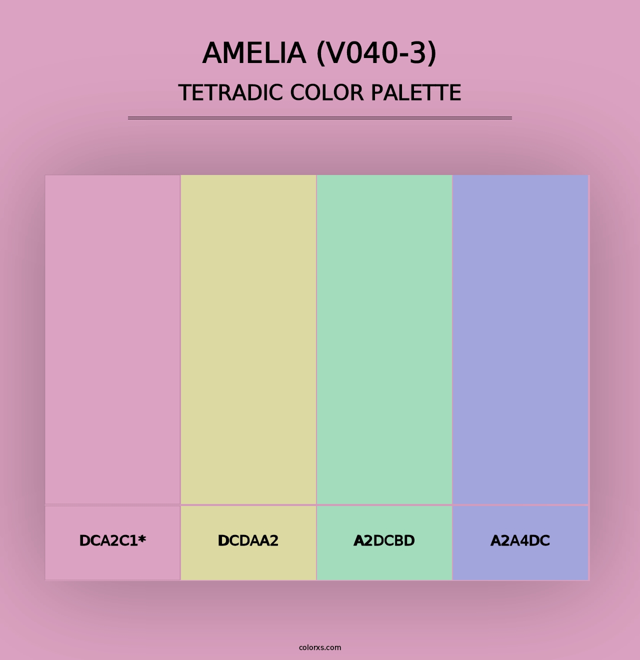 Amelia (V040-3) - Tetradic Color Palette