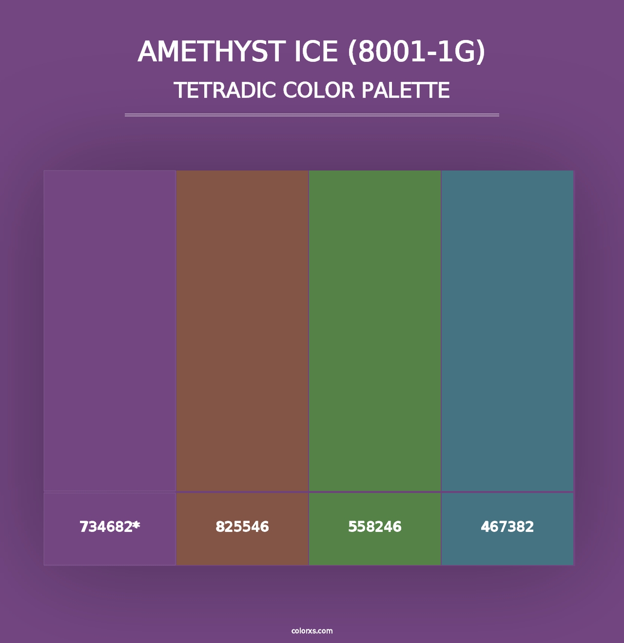 Amethyst Ice (8001-1G) - Tetradic Color Palette